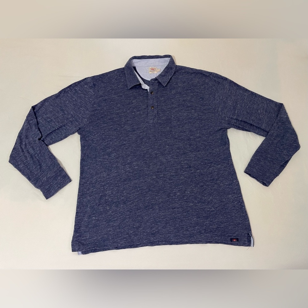 Faherty Blue Long Sleeve Shirt